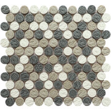 3D Effect Round Mosaic for Bathroom Wall Decoration